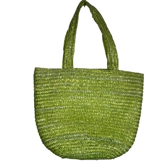 Bratz Summer Lime Green Woven Straw Tote Bag Summer‎ Vacationcore Beach - Picture 4 of 9